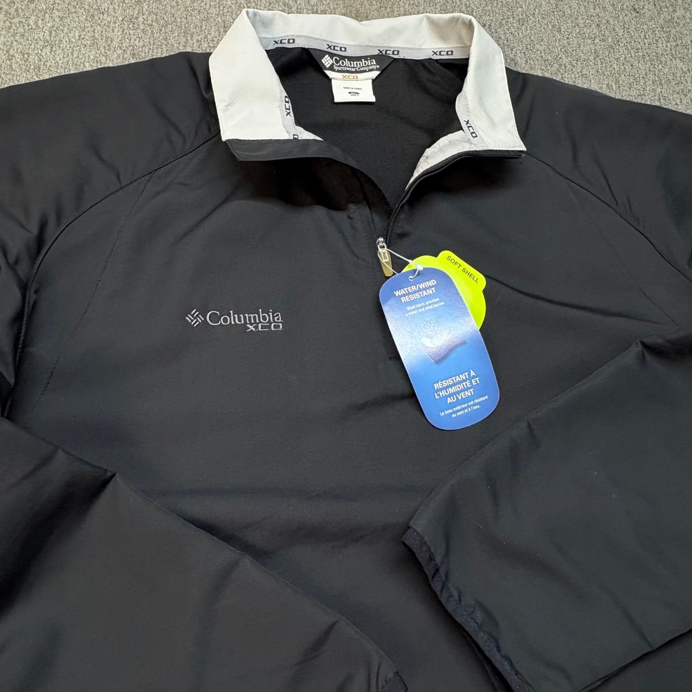 Columbia XCO Attest Softshell Jacket Mens XL Black Water Resistant WM6217 NWT